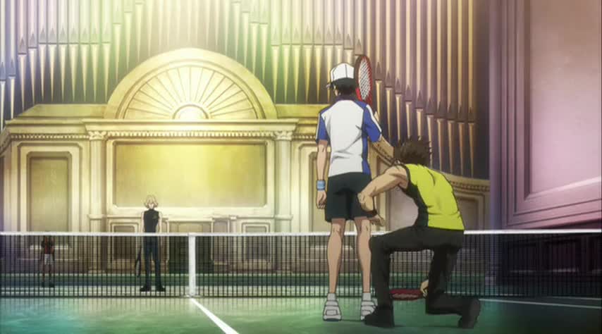 Скриншот из аниме Принц тенниса: Решающая теннисная битва в английском замке!